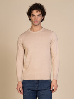 Maglia basic girocollo |Colore:Sabbia