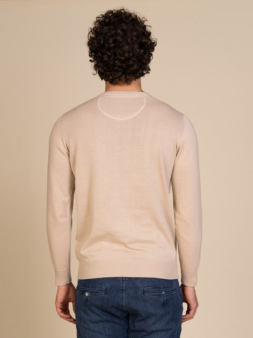 Maglia basic girocollo |Colore:Sabbia