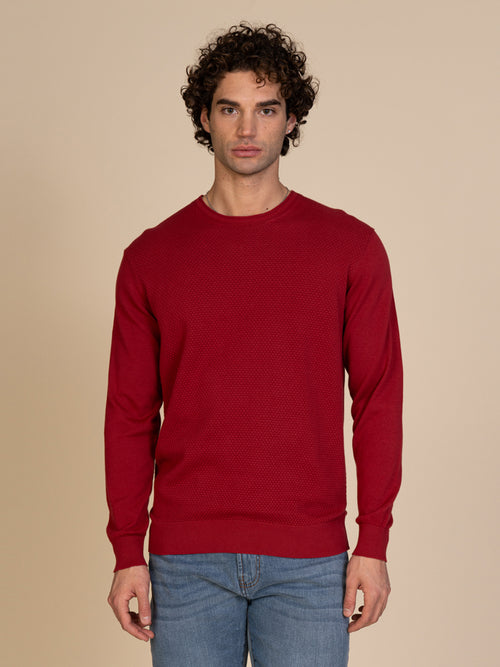 Maglia girocollo |Colore:Ciliegia