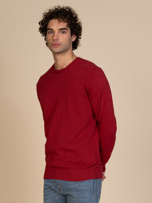 Maglia girocollo |Colore:Ciliegia