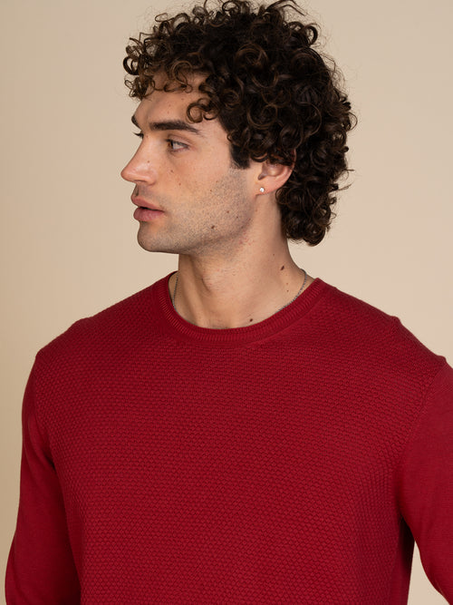 Maglia girocollo |Colore:Ciliegia