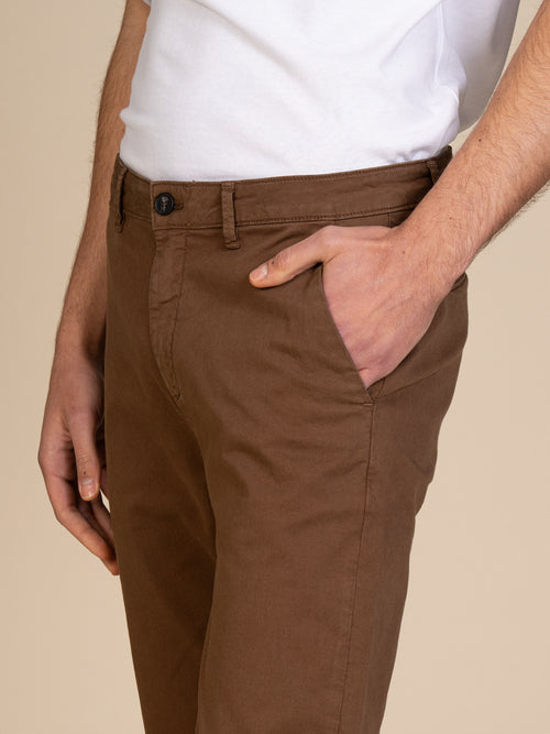 Pantaloni gabardina tasca America|Colore:Cacao