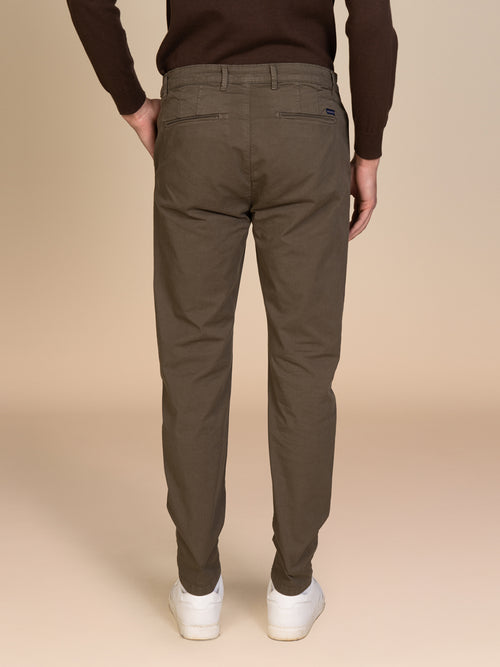 Pantaloni gabardina tasca America|Colore:Verde militare