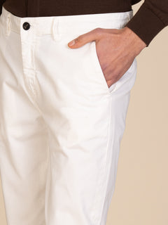 Pantaloni gabardina tasca America|Colore:Bianco
