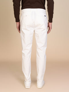 Pantaloni gabardina tasca America|Colore:Bianco