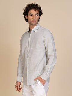 Camicia lino e cotone|Colore:Light green