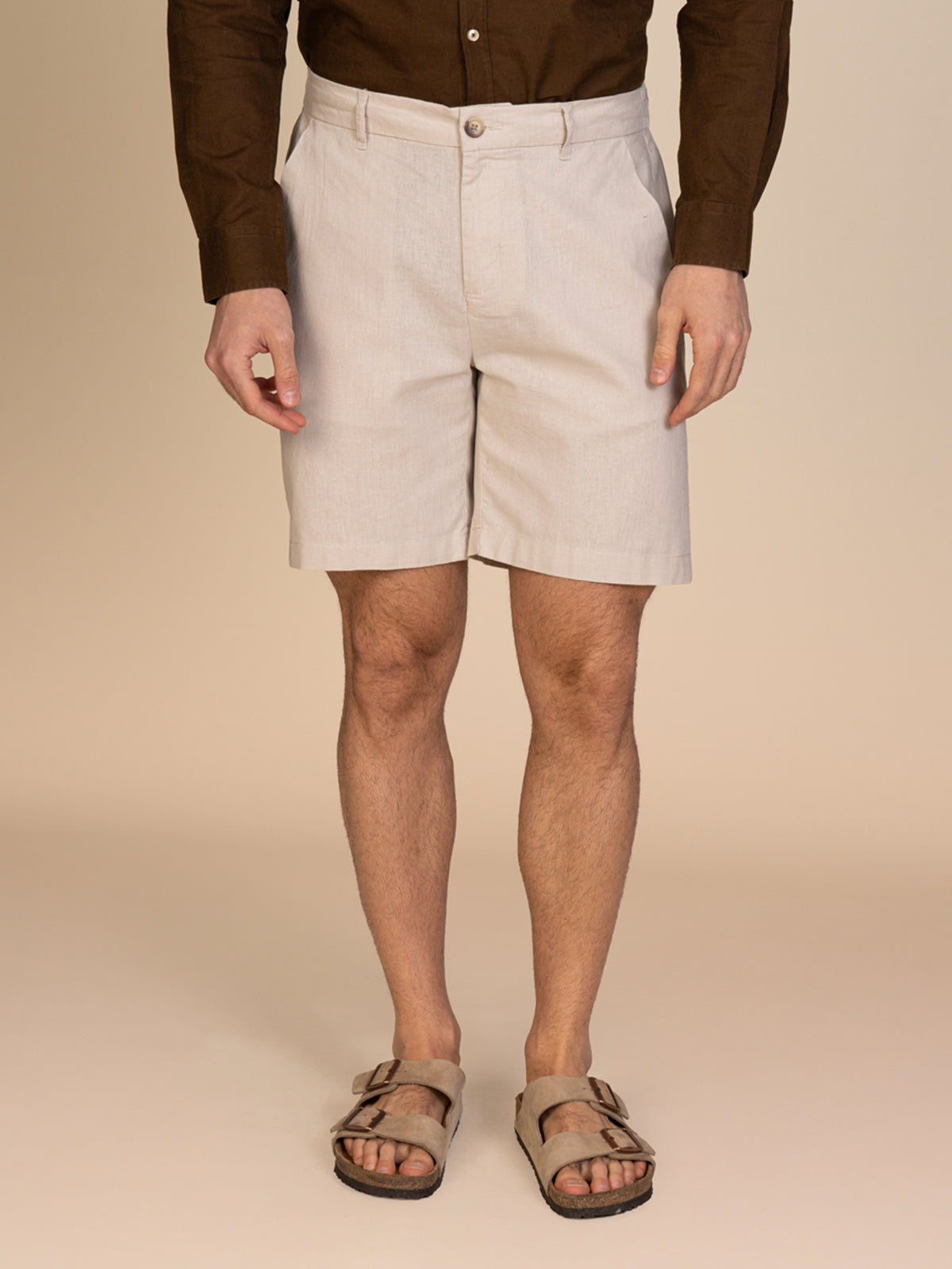 Bermuda misto lino|Colore:Beige