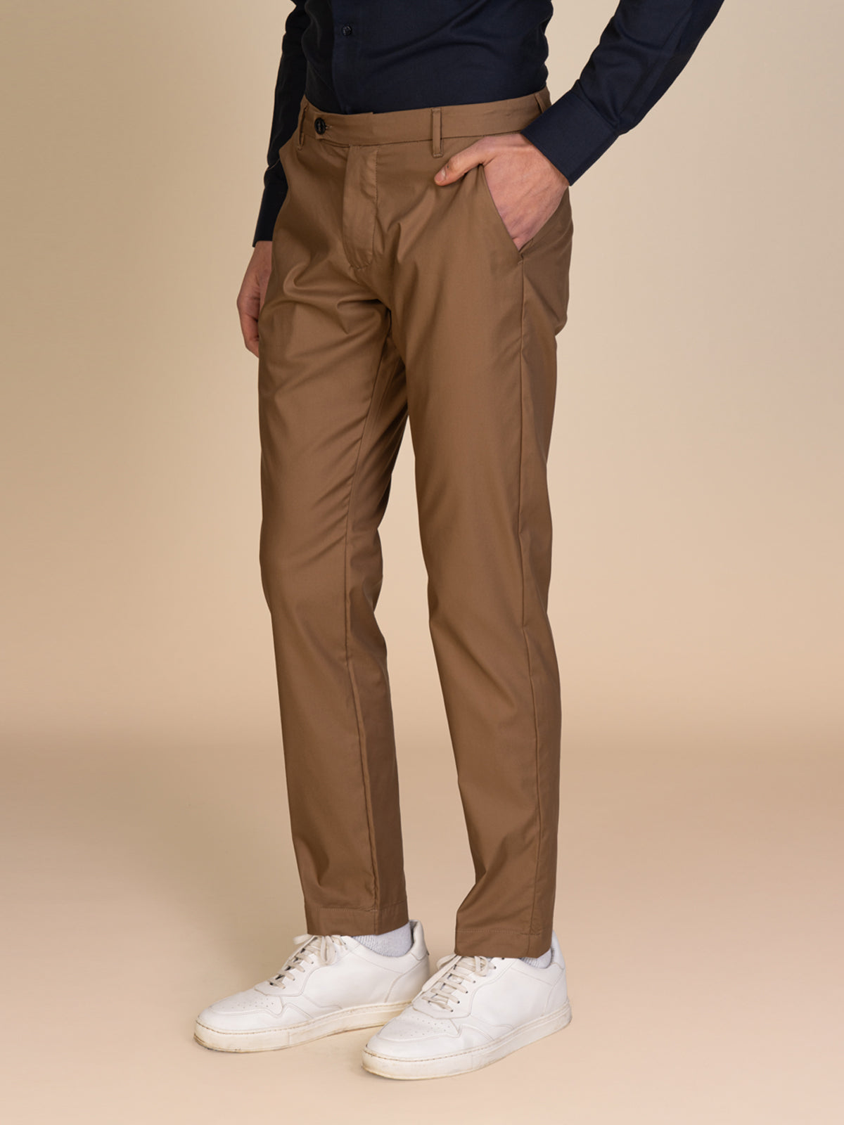 Pantaloni chino stretch|Colore:Beige