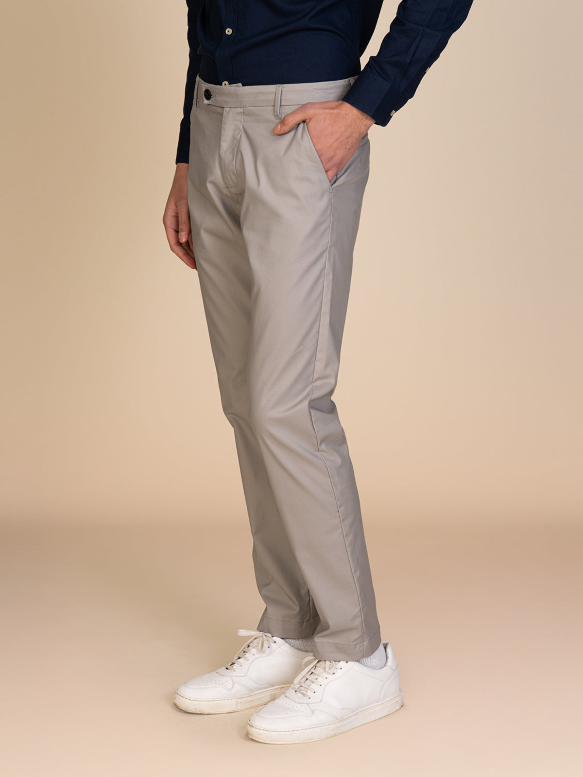Pantaloni chino stretch|Colore:Grigio