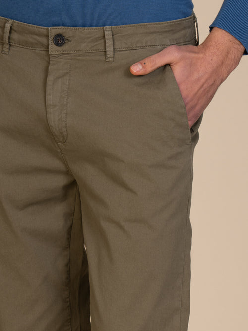 Pantaloni gabardina tasca America|Colore:Salvia