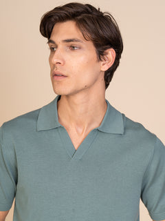 Polo maglia collo derby|Colore:Salvia