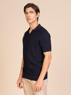 Polo maglia lavorazione frontale|Colore:Blu