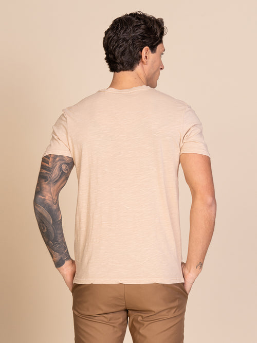 T-Shirt con taschino|Colore:Beige