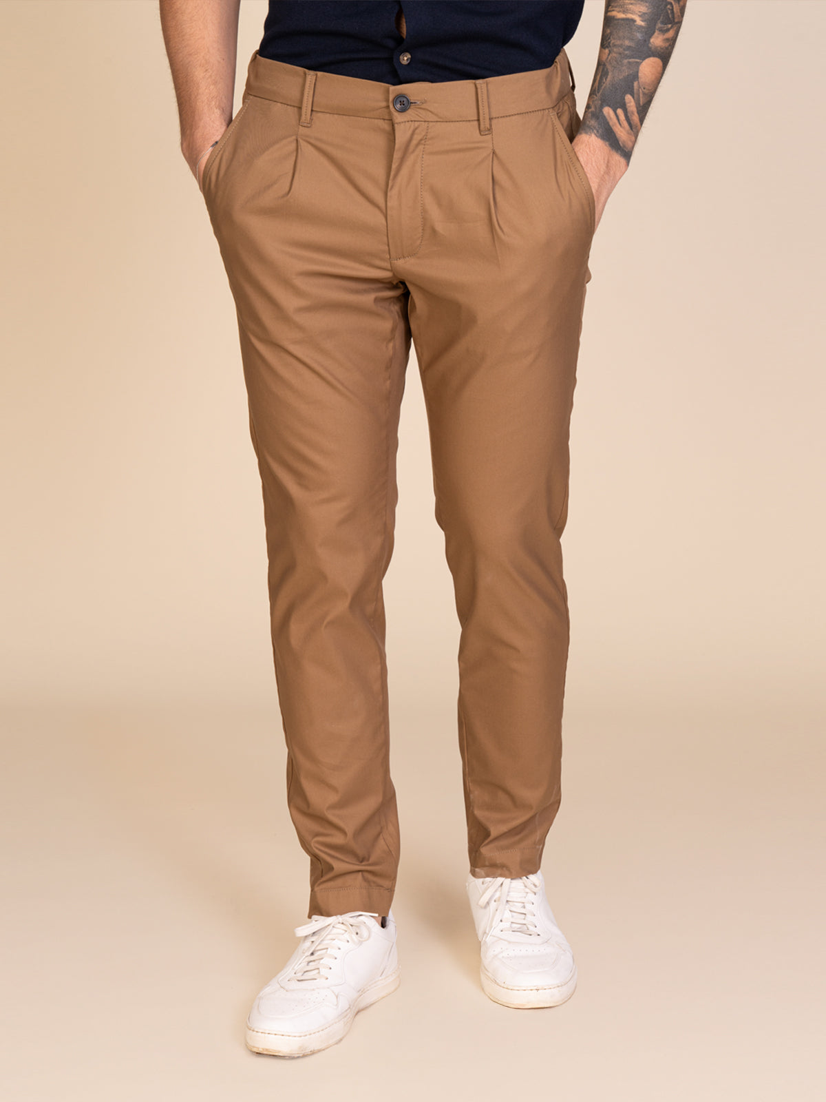 Pantaloni chino stretch|Colore:Beige