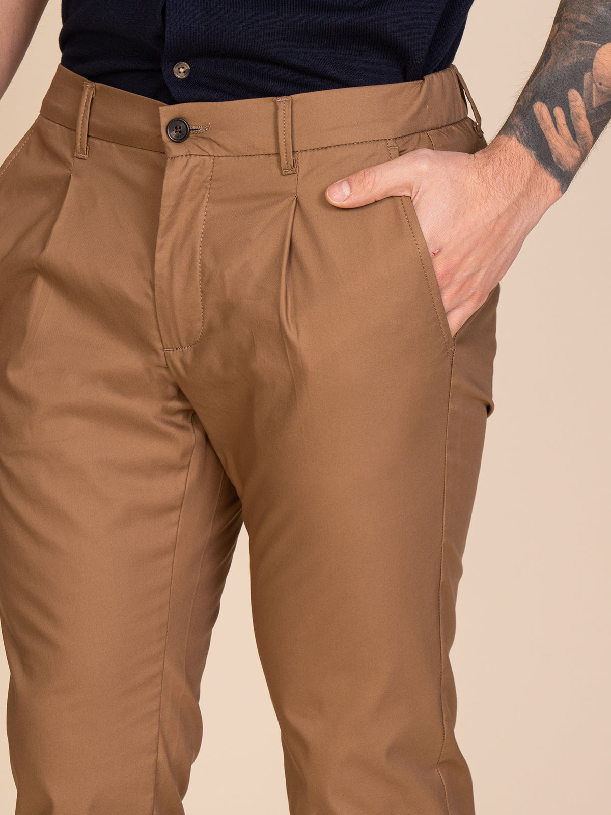 Pantaloni chino stretch|Colore:Beige