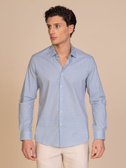 Camicia collo classico fantasia|Colore:Fantasia 1