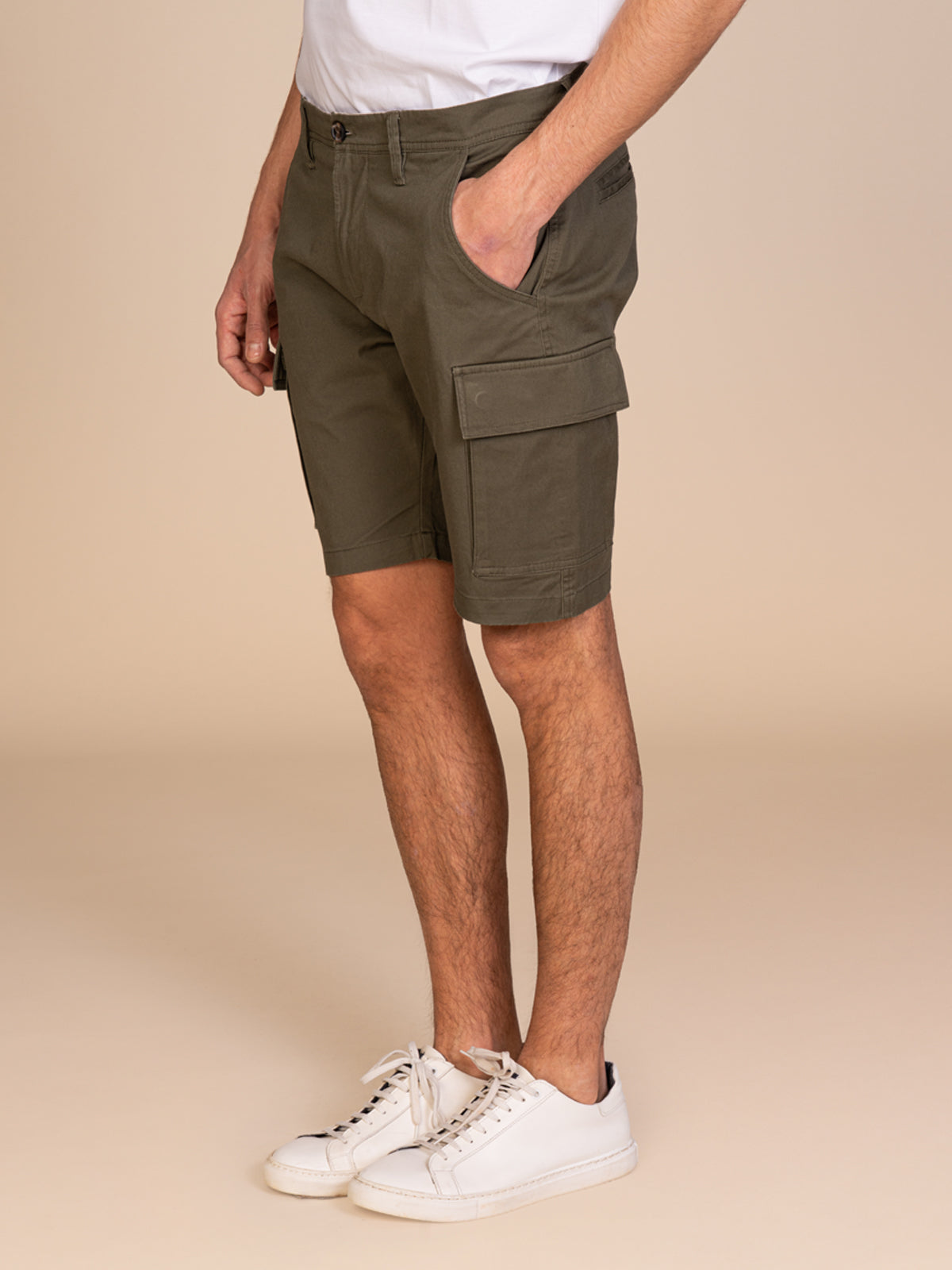 Bermuda con tasconi|Colore:Verde militare