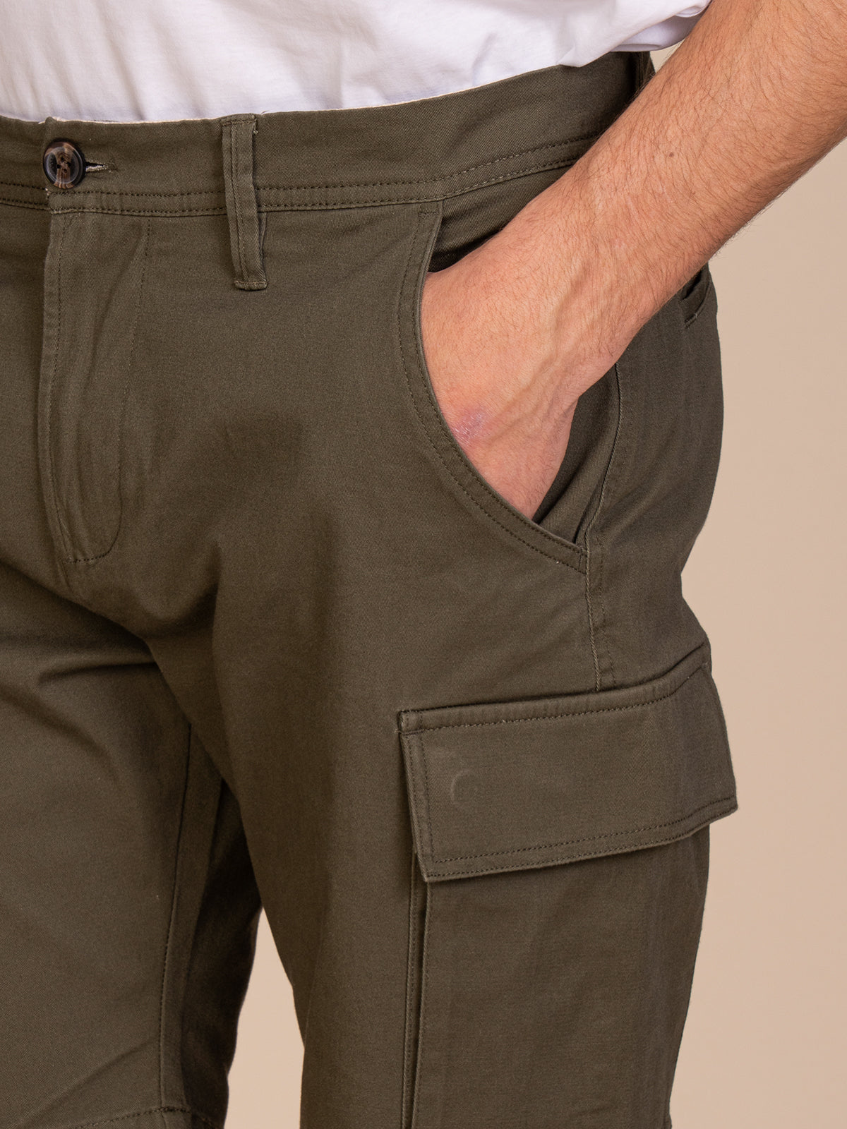 Bermuda con tasconi|Colore:Verde militare