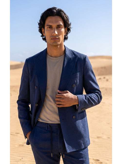 Giacca doppiopetto|Colore:Blu