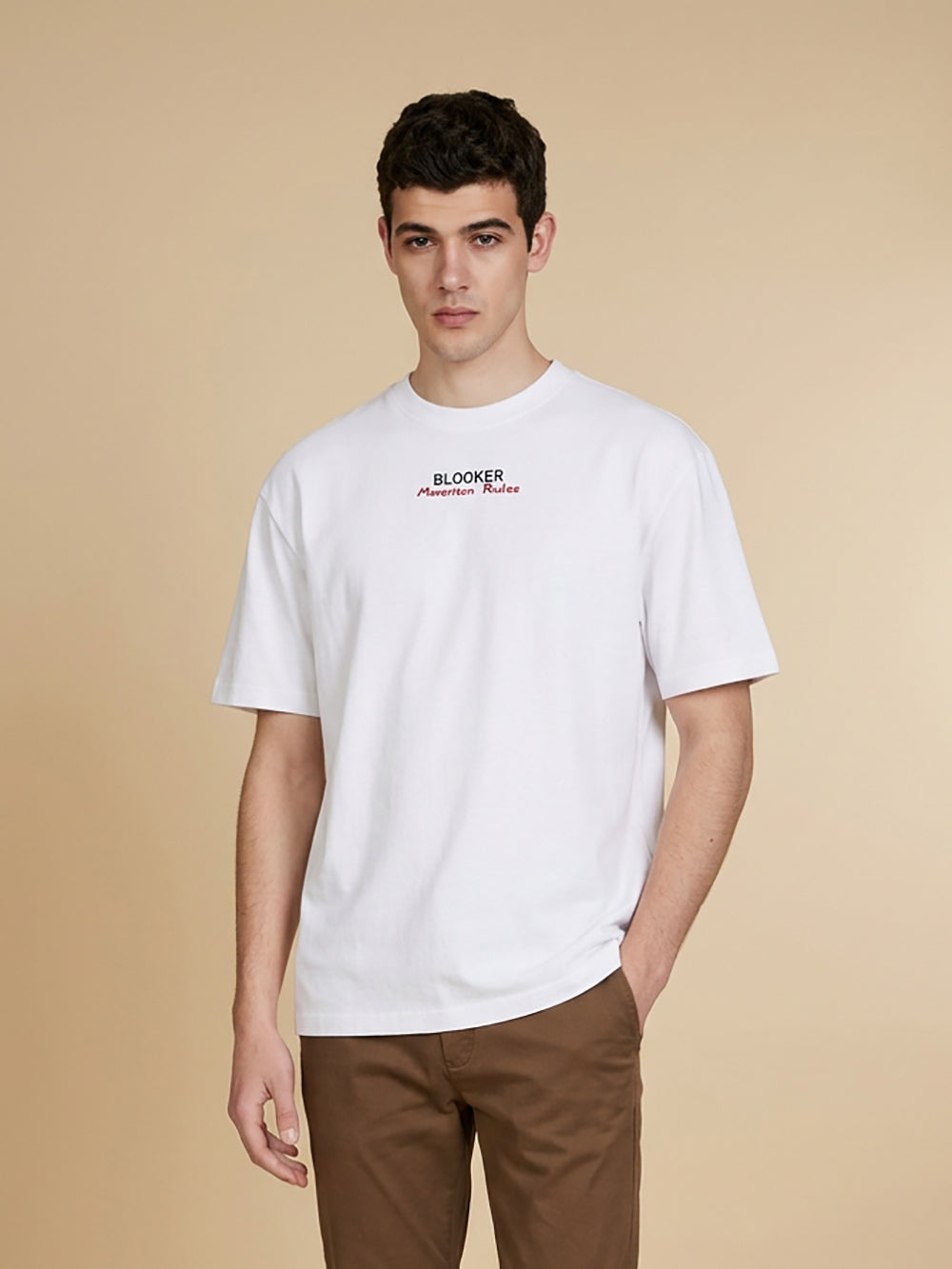 T-Shirt con stampa retro|Colore:Bianco