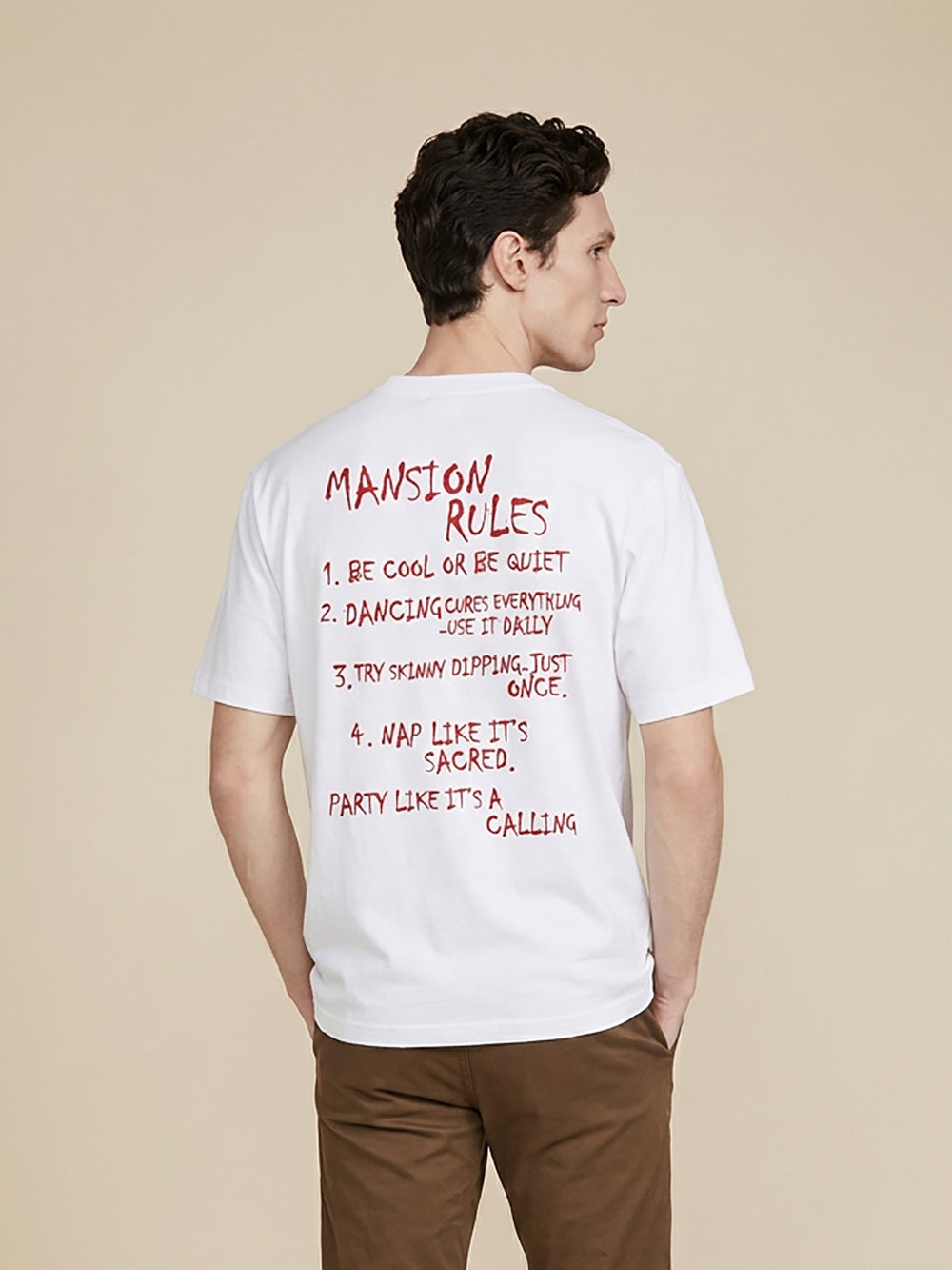 T-Shirt con stampa retro|Colore:Bianco