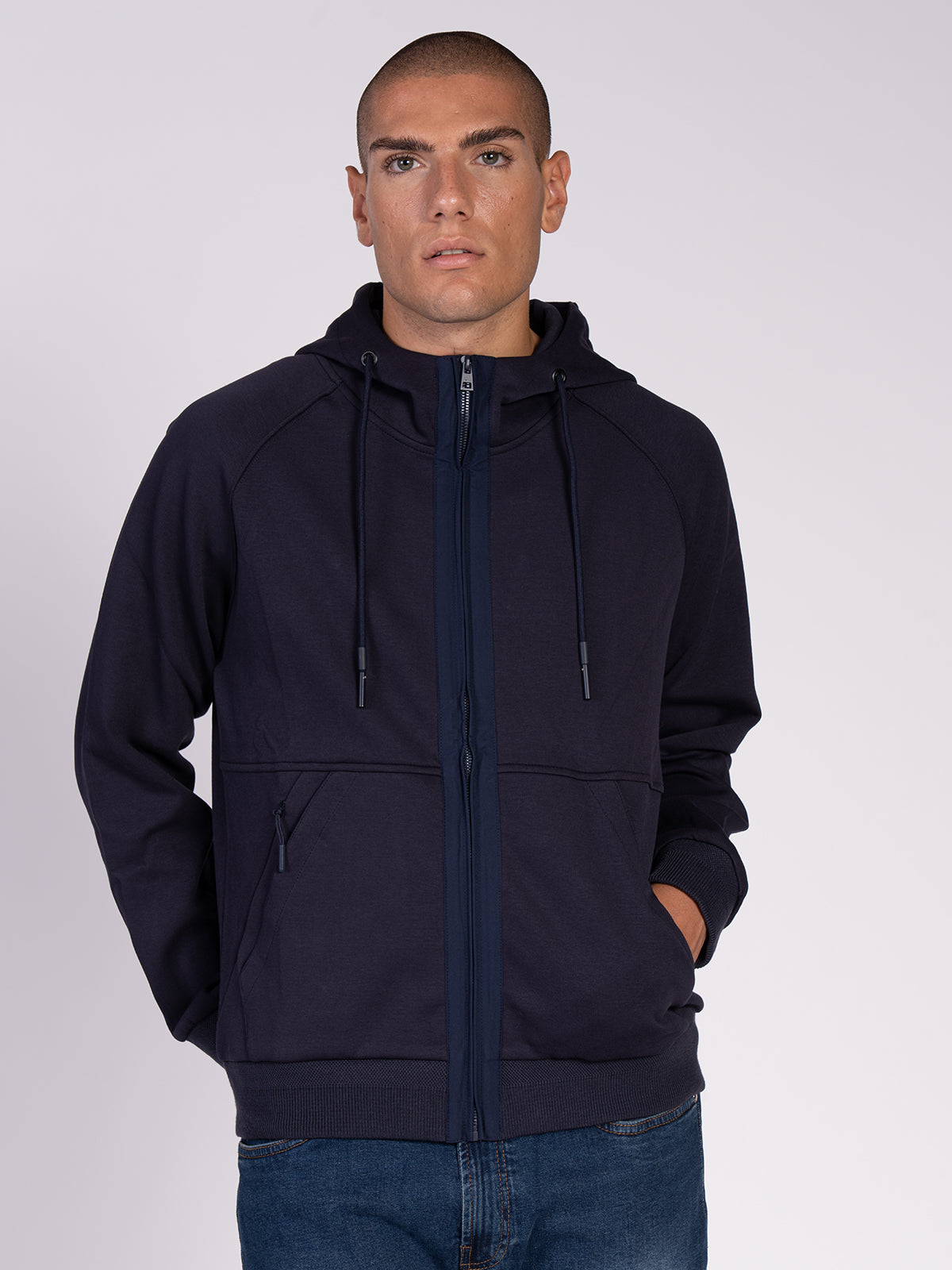 FELPA FULL ZIP|Colore:Blu