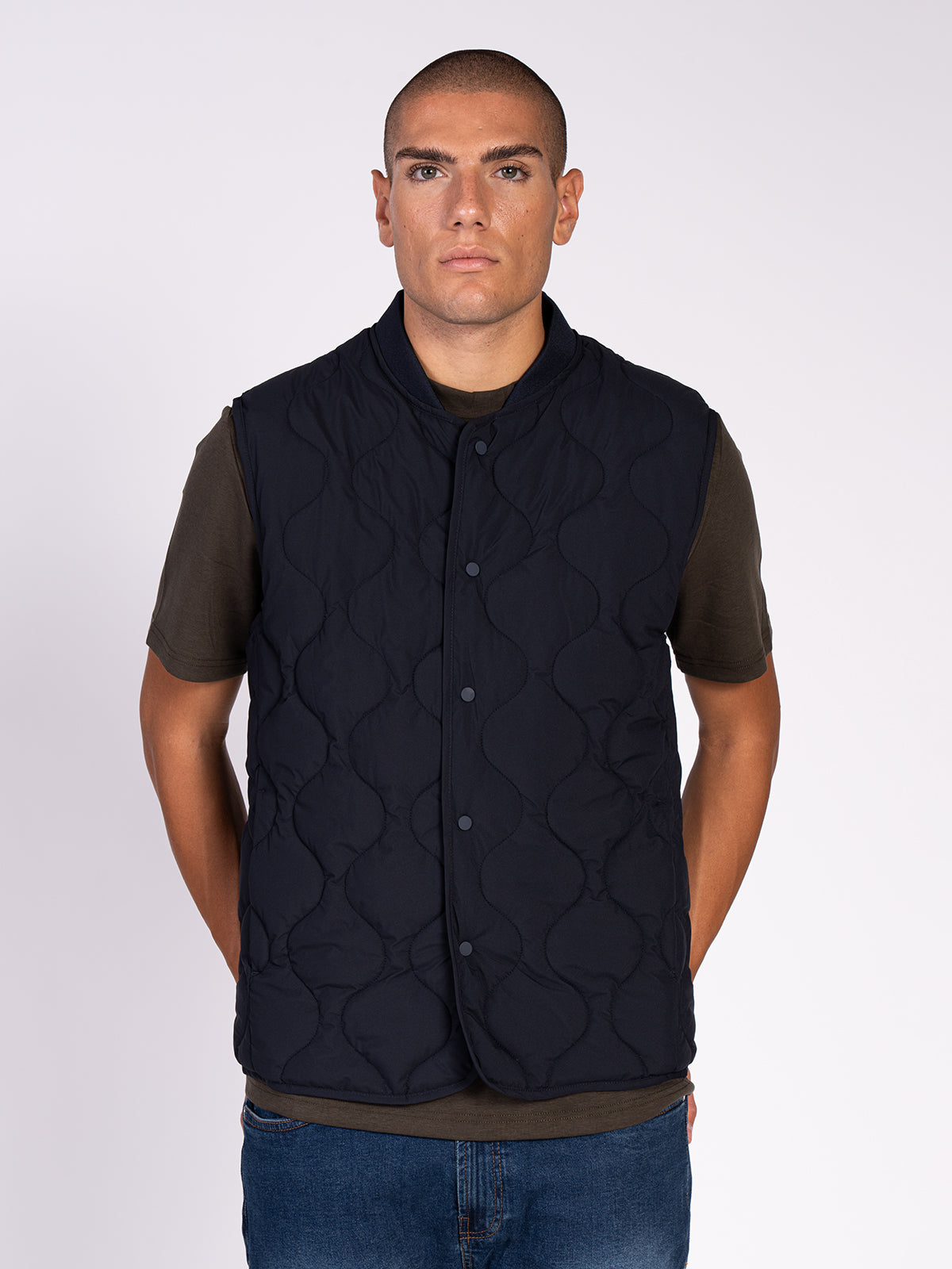 GILET TRAPUNTATO|Colore:Blu