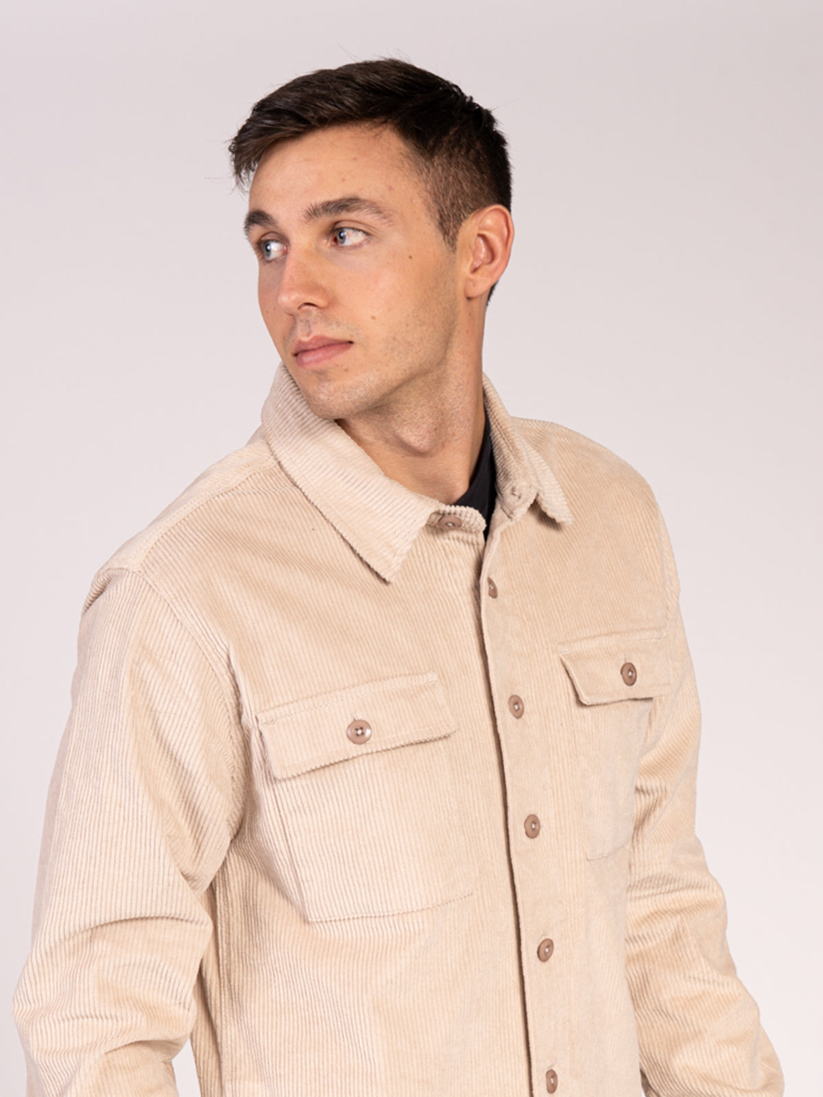 OVERSHIRT IN VELLUTO|Colore:Beige