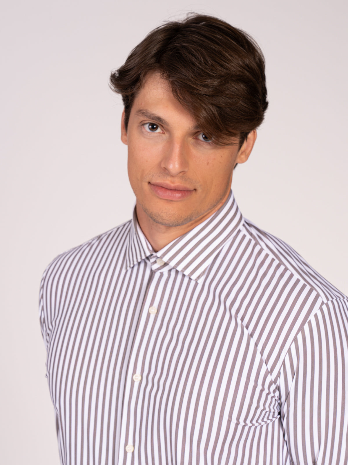 CAMICIA TESSUTO TECNICO FANTASIA|Colore:Brown
