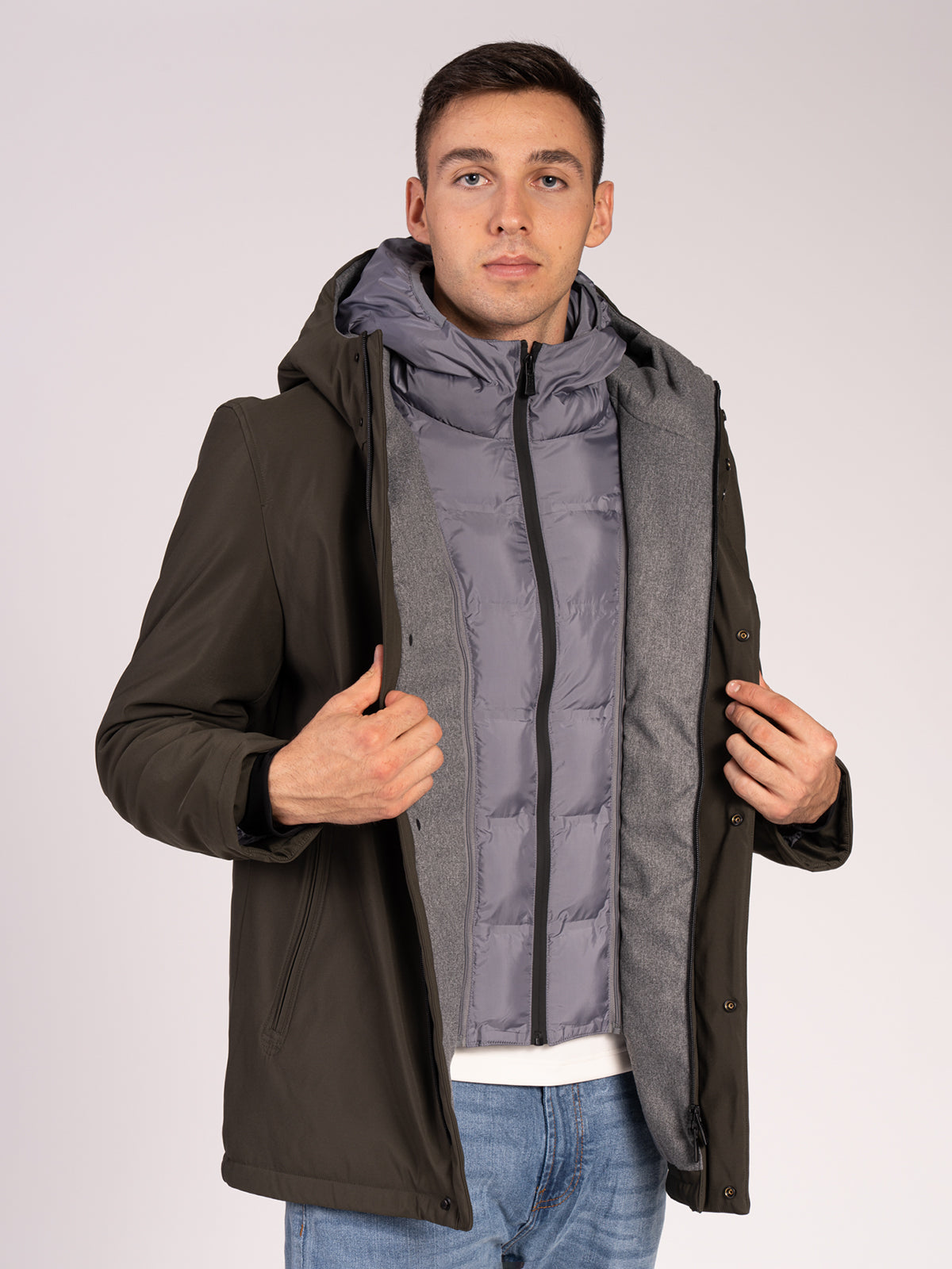 GIUBBOTTO LUNGO|Colore:Verde militare