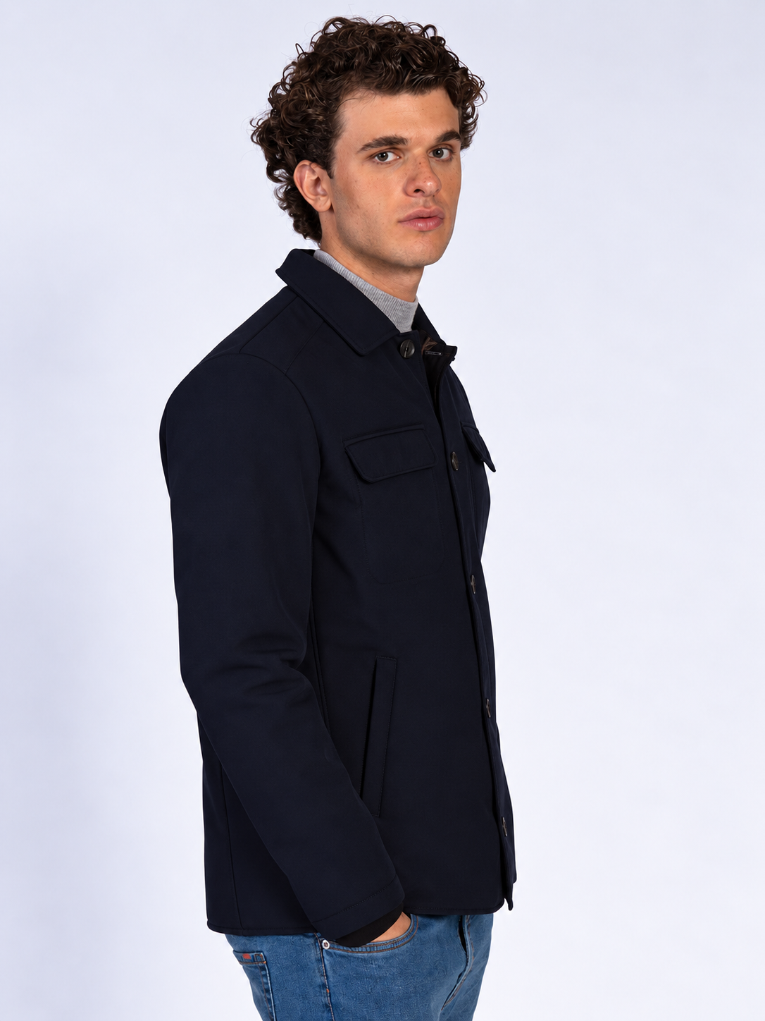 GIUBBOTTO CON BOTTONI|Colore:Blu