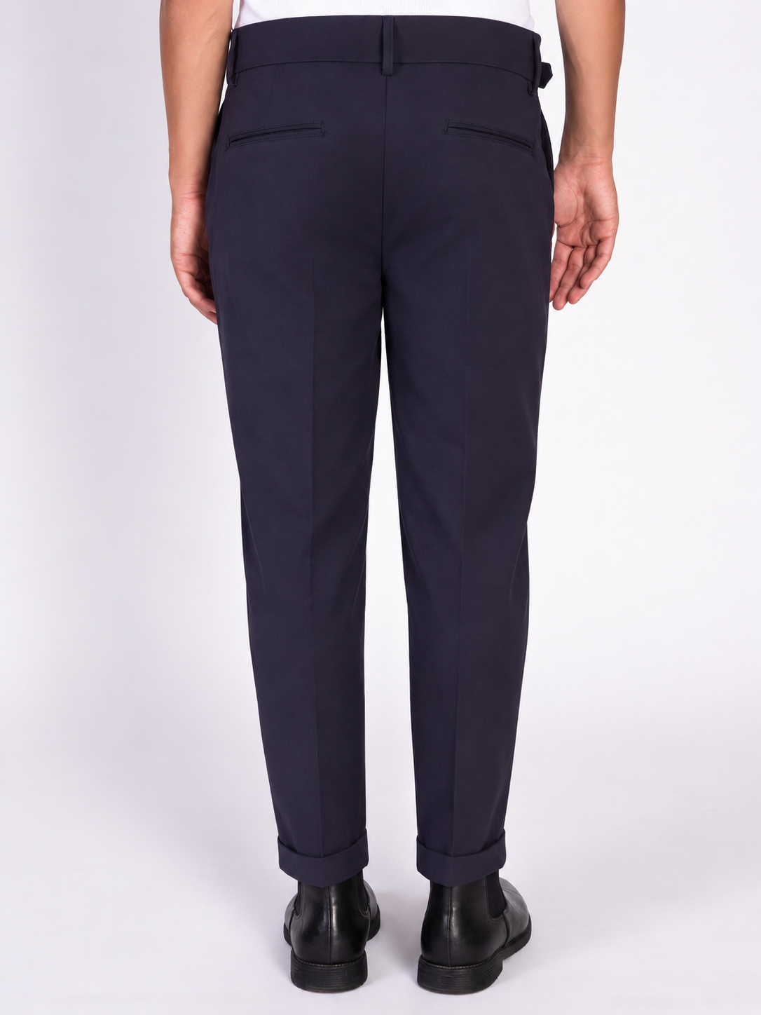 PANTALONE CON FIBBIA LATERALE|Colore:Blu dark
