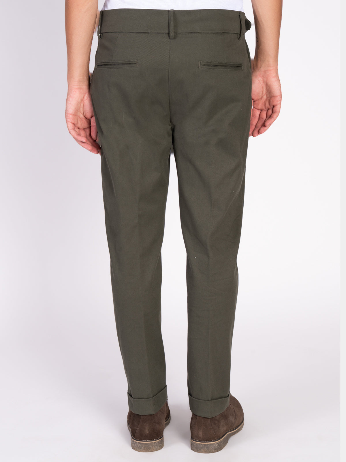 PANTALONE CON FIBBIA LATERALE|Colore:Verde