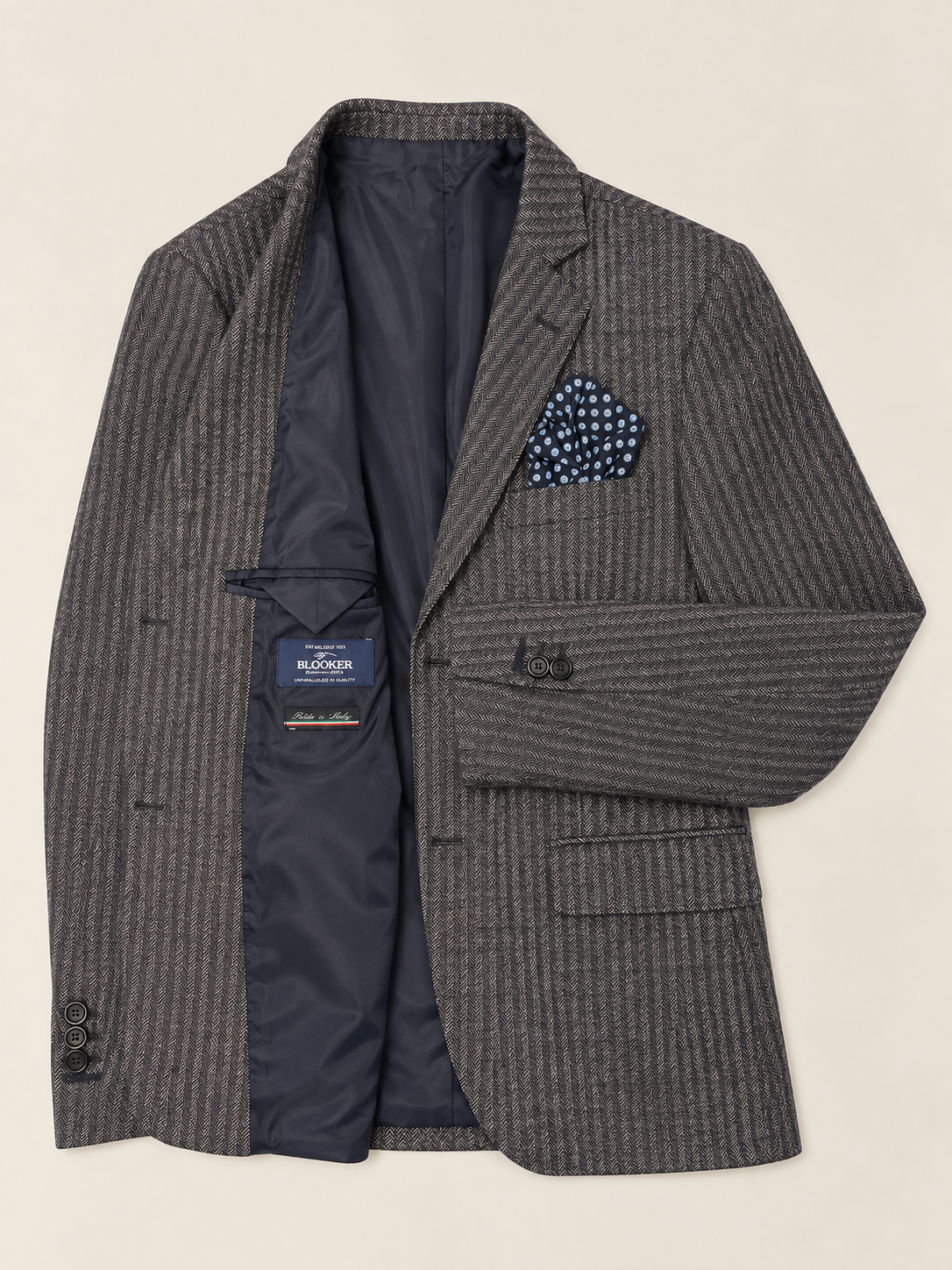 GIACCA TESSUTO SPIGATO|Colore:Bluette