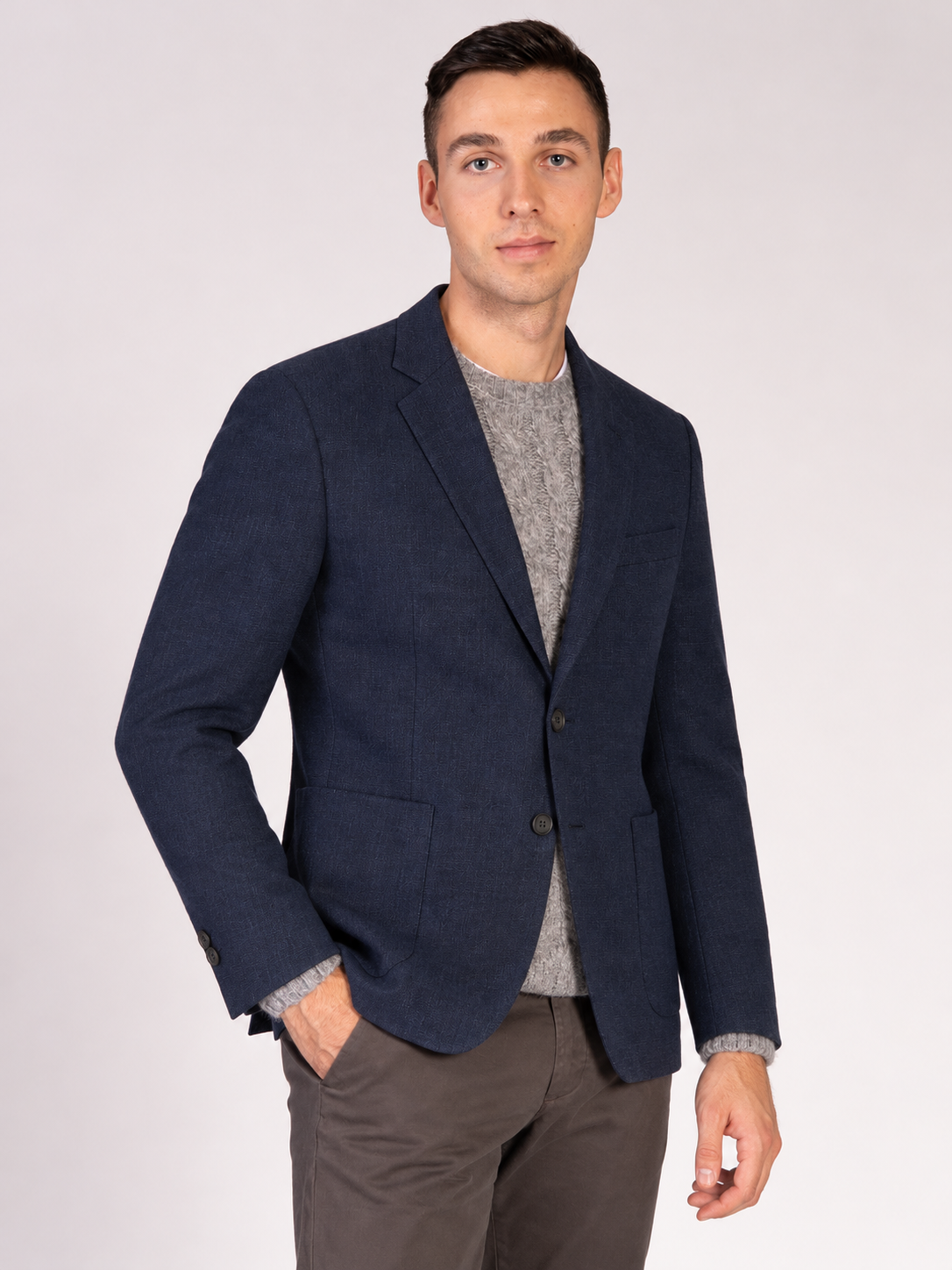 GIACCA IN TESSUTO ARMATURATO|Colore:Blu