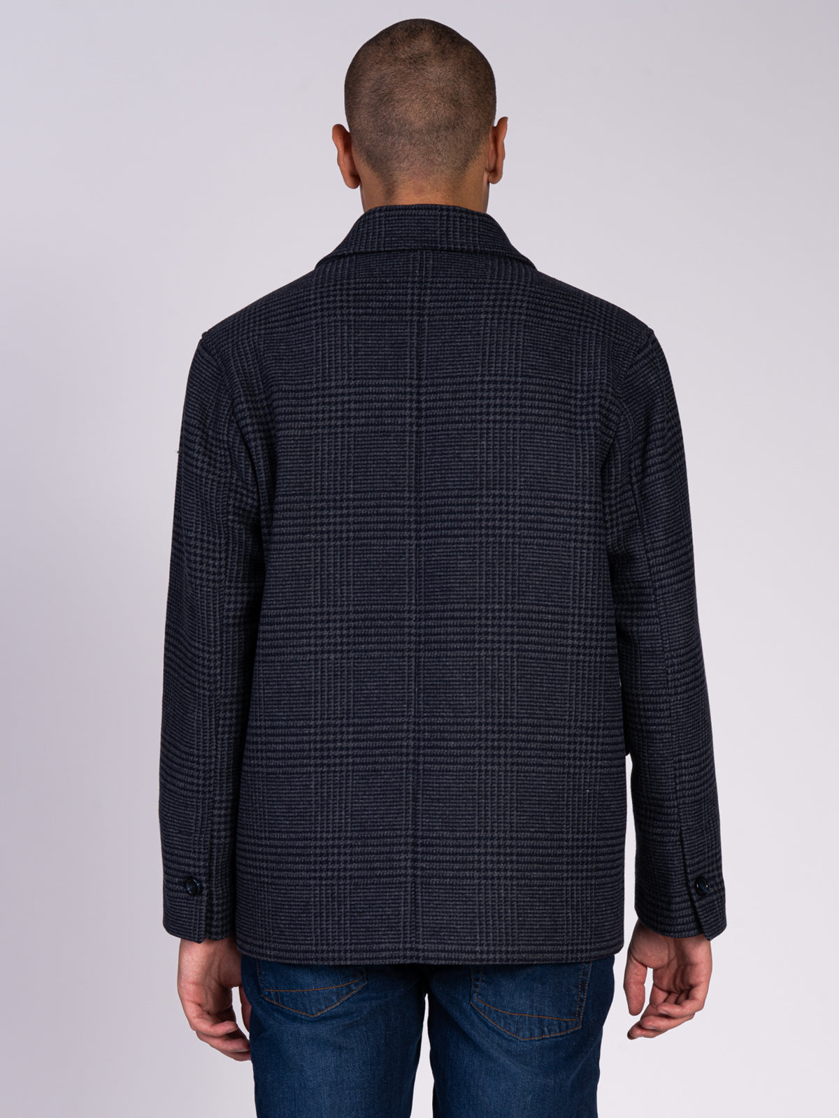 CAPPOTTO A QUADRI|Colore:Navy