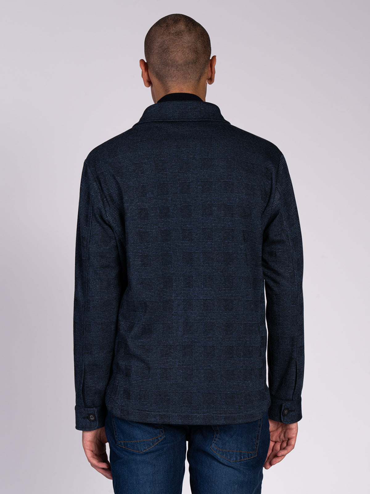OVERSHIRT A QUADRI|Colore:  cobalto