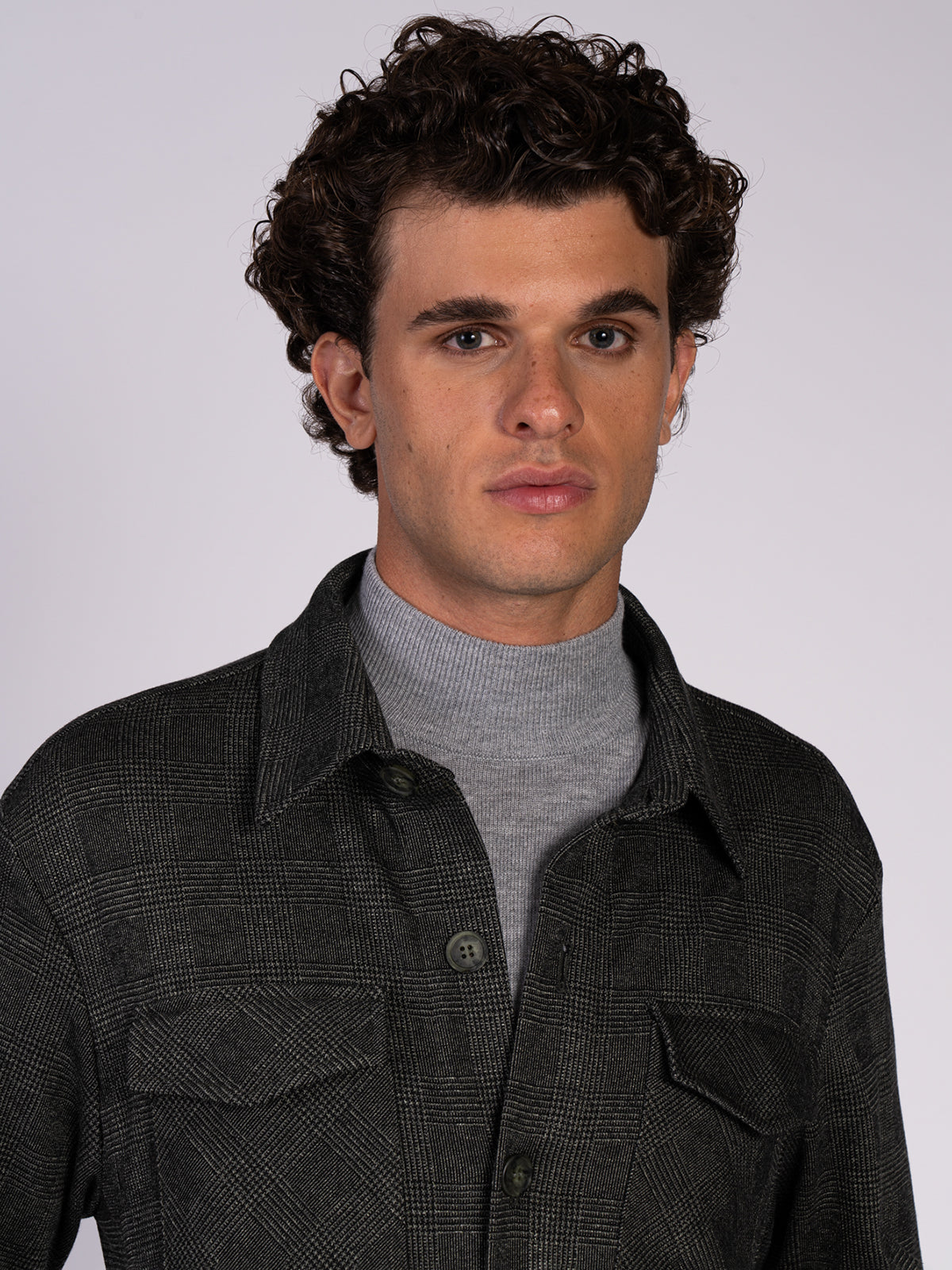 OVERSHIRT A QUADRI|Colore:Verde militare