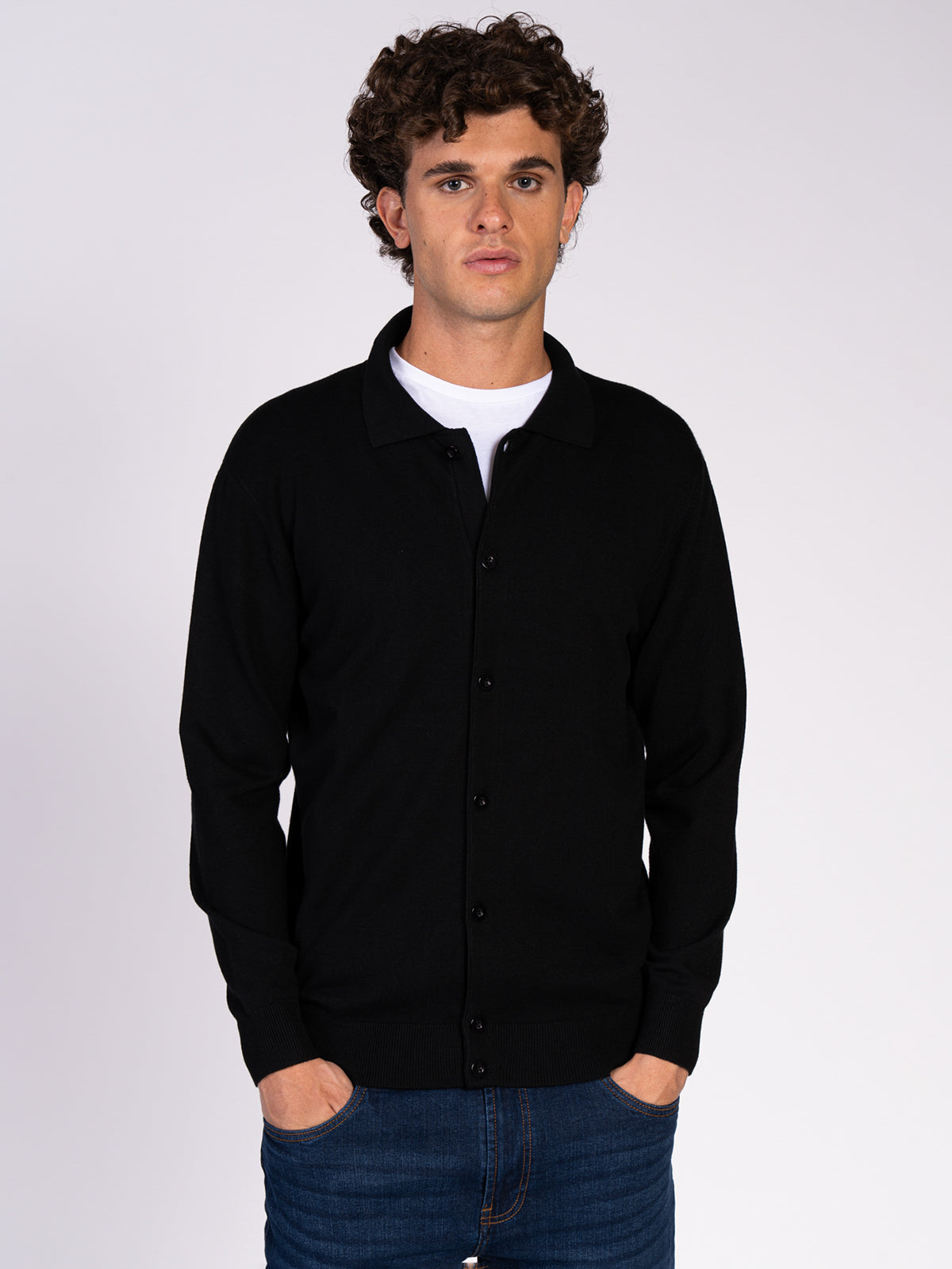 CARDIGAN CON BOTTONI|Colore:Nero