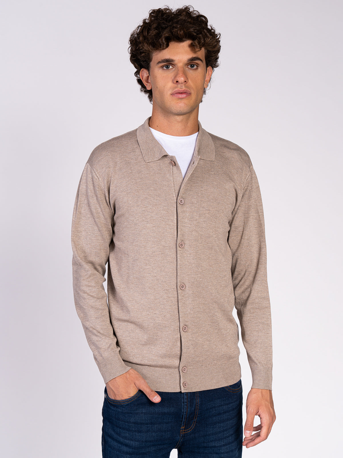 CARDIGAN CON BOTTONI|Colore:Beige
