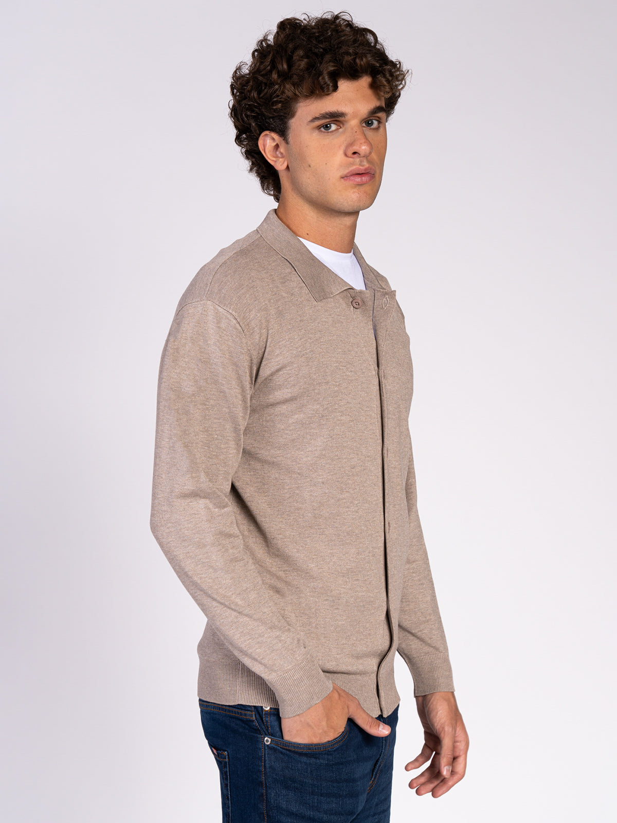 CARDIGAN CON BOTTONI|Colore:Beige
