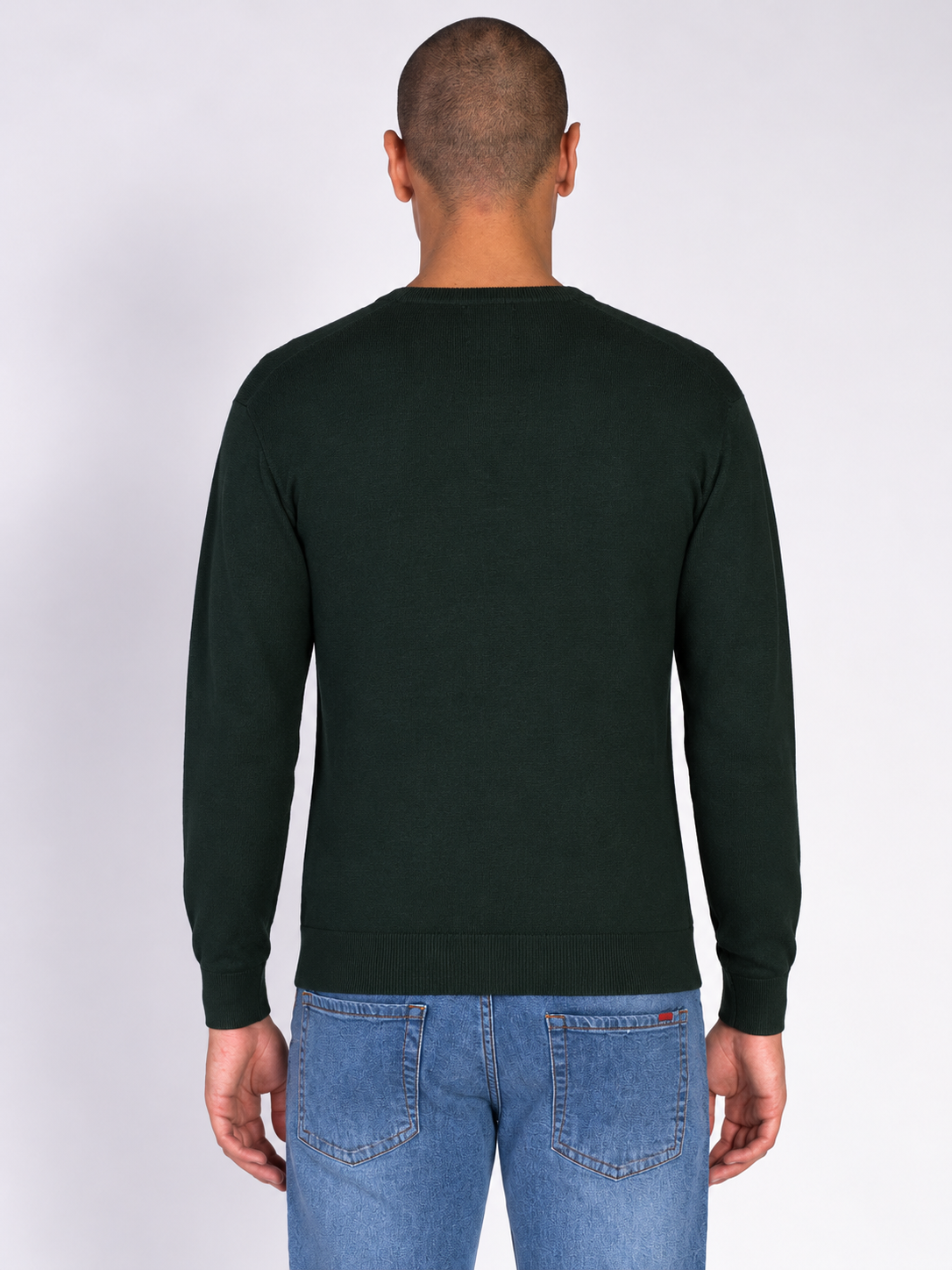 MAGLIA GIROCOLLO JACQUARD|Colore:Verde militare