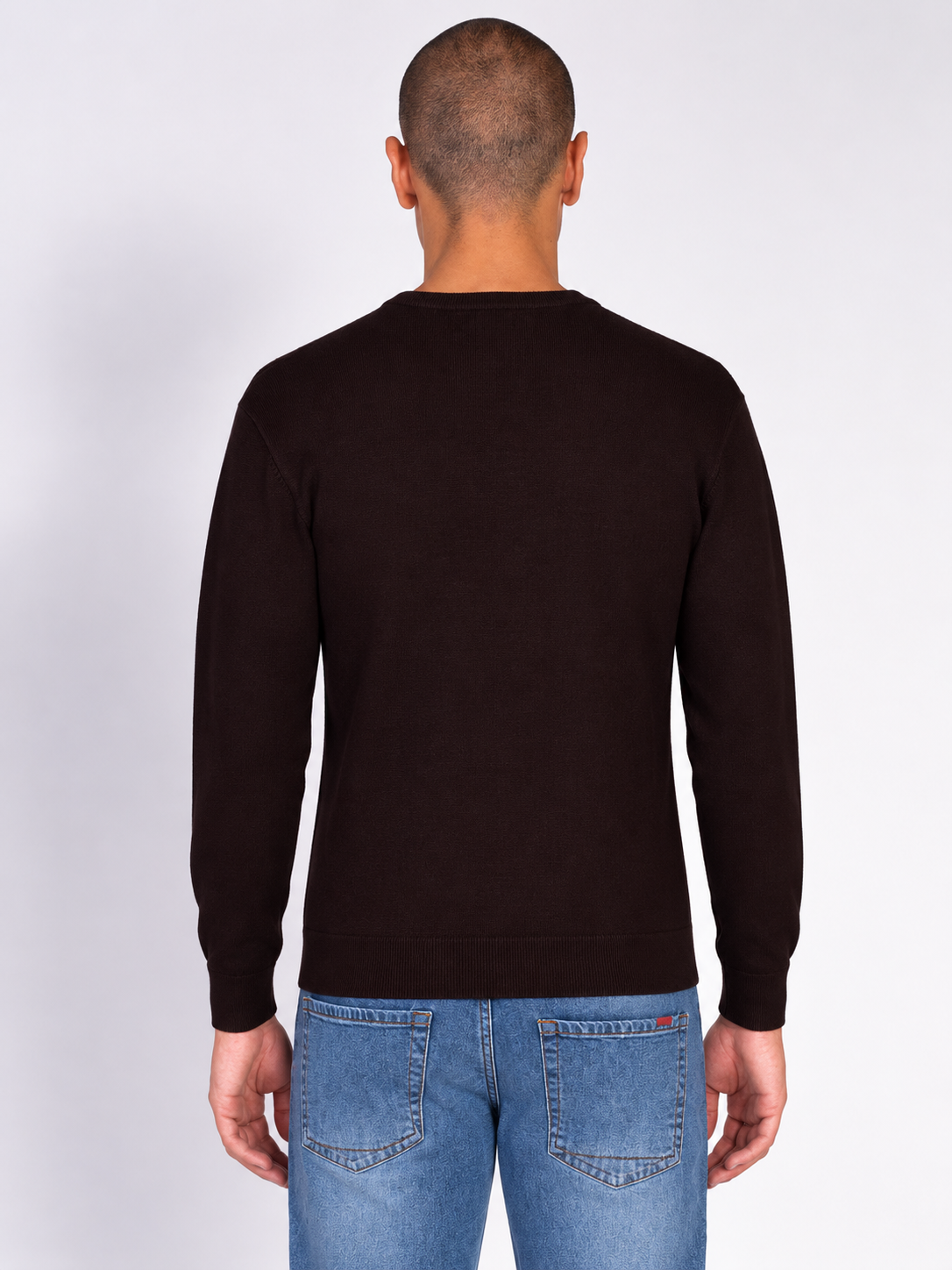 MAGLIA GIROCOLLO JACQUARD|Colore:Caffe'