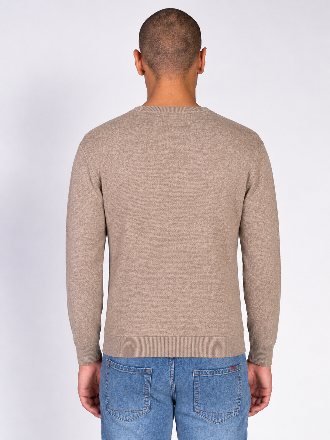 MAGLIA GIROCOLLO JACQUARD|Colore:Beige