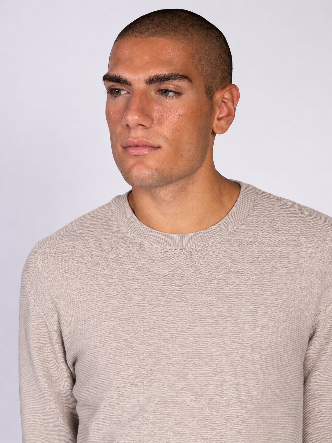 MAGLIA GIROCOLLO JACQUARD|Colore:Burro