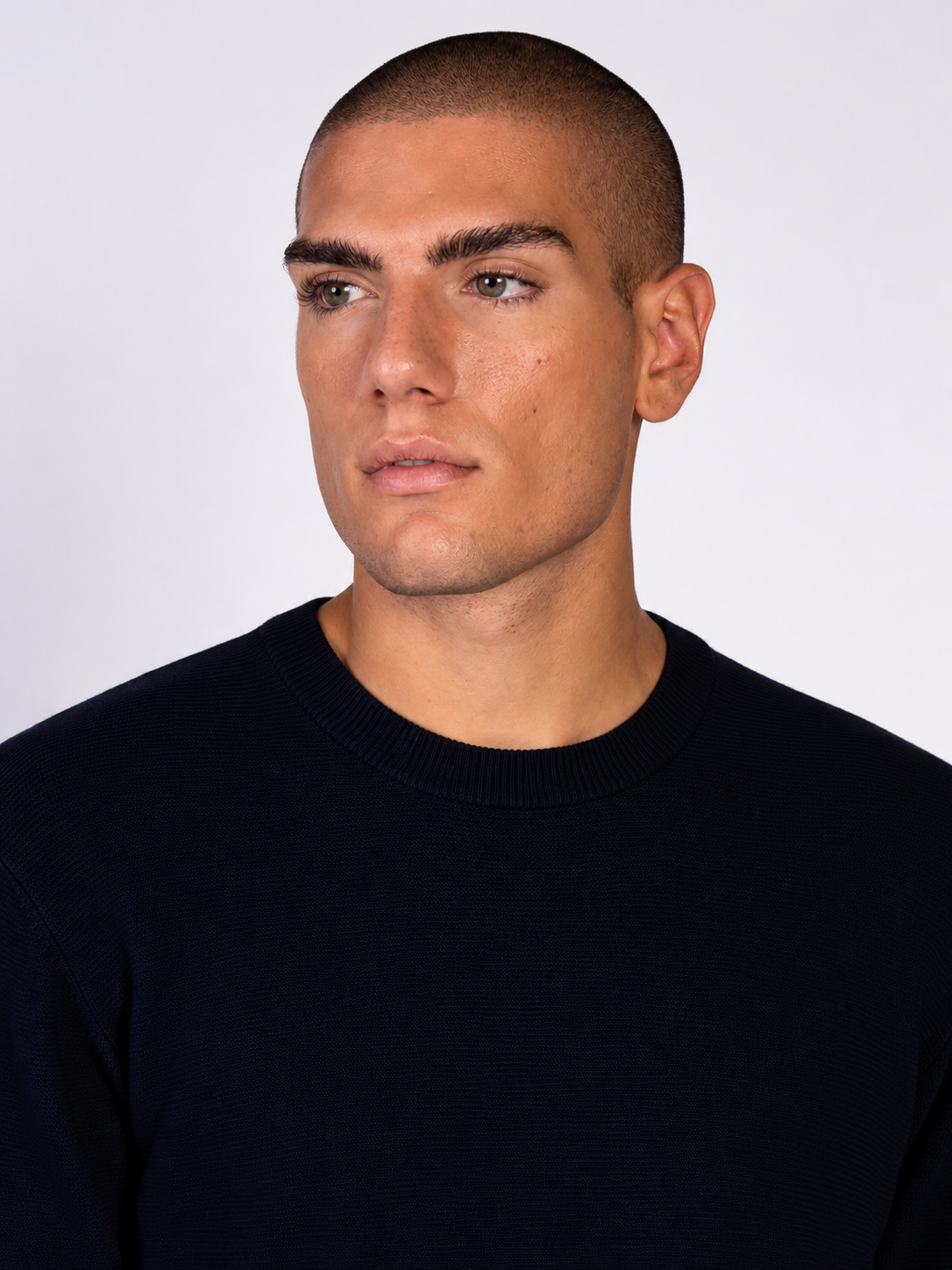 MAGLIA GIROCOLLO JACQUARD|Colore:Blu