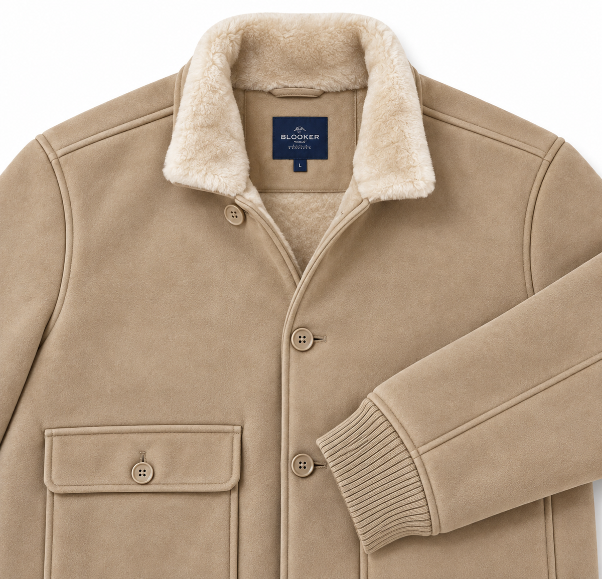 GIUBBOTTO EFFETTO SUEDE|Colore:Beige