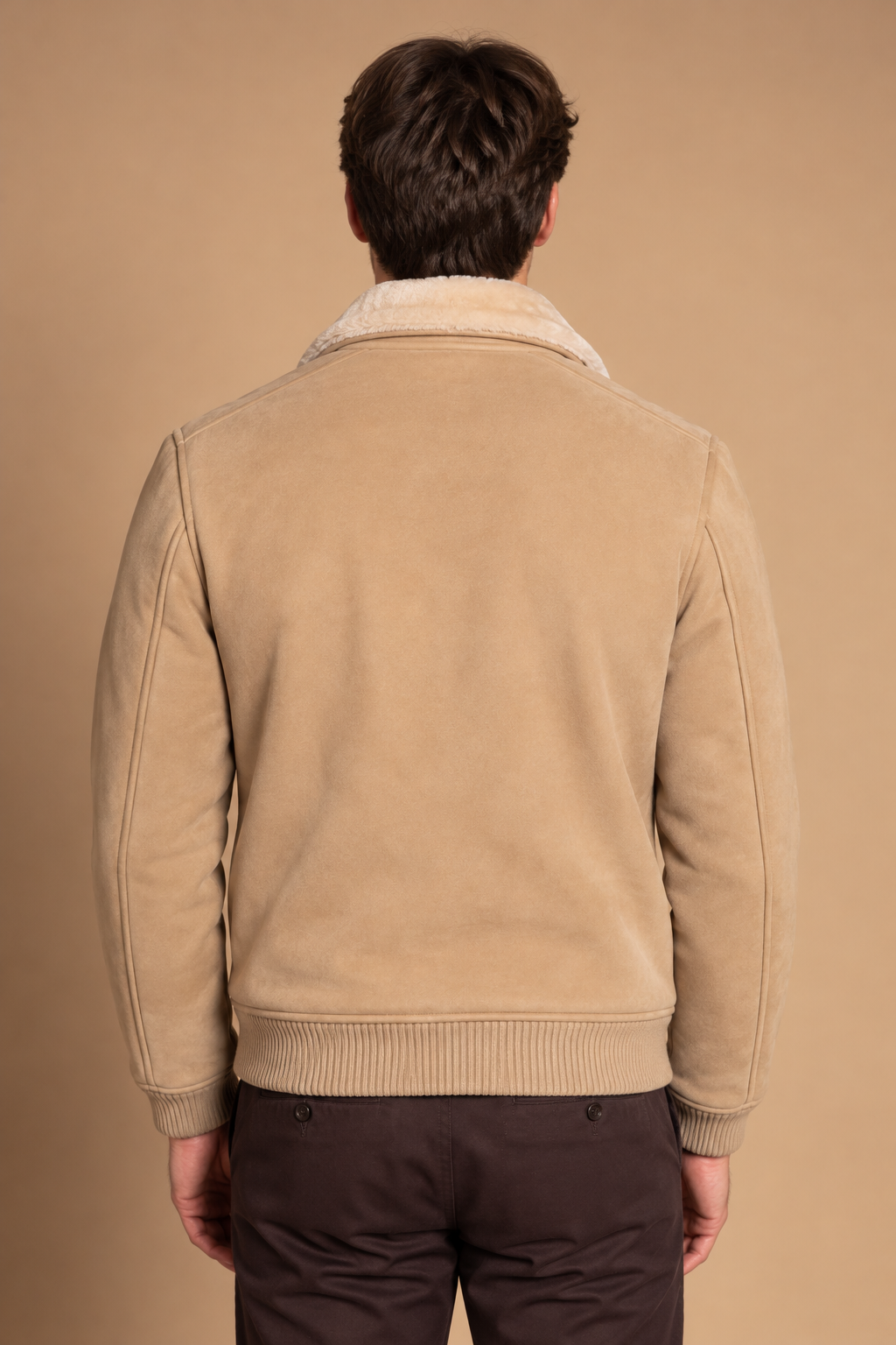 GIUBBOTTO EFFETTO SUEDE|Colore:Beige