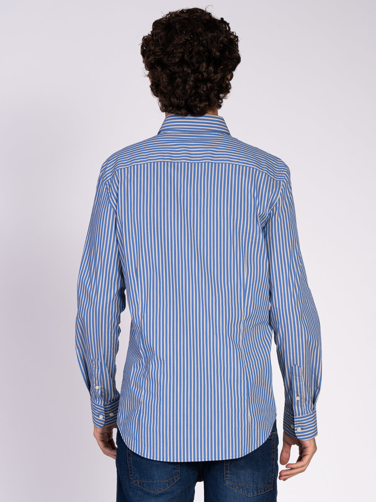 CAMICIA TINTO FILO|Colore:Blu