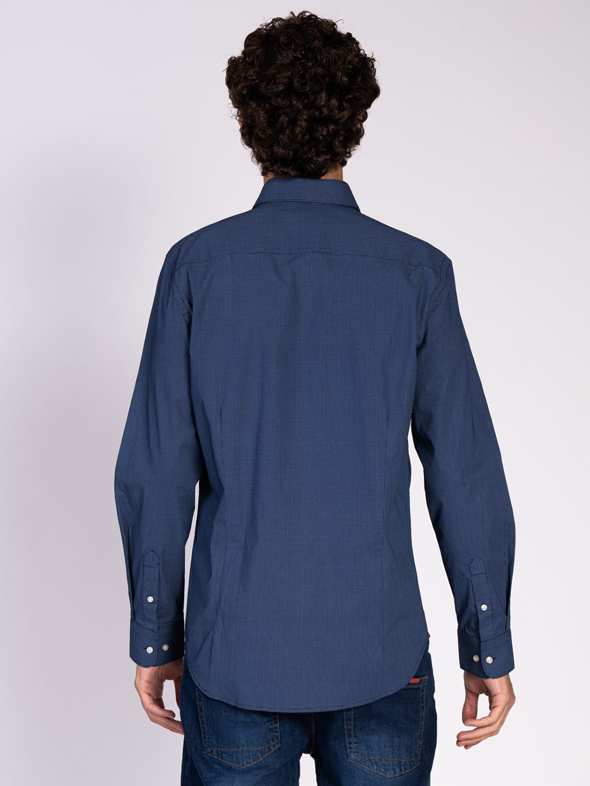 CAMICIA MICROFANTASIA|Colore:Blu